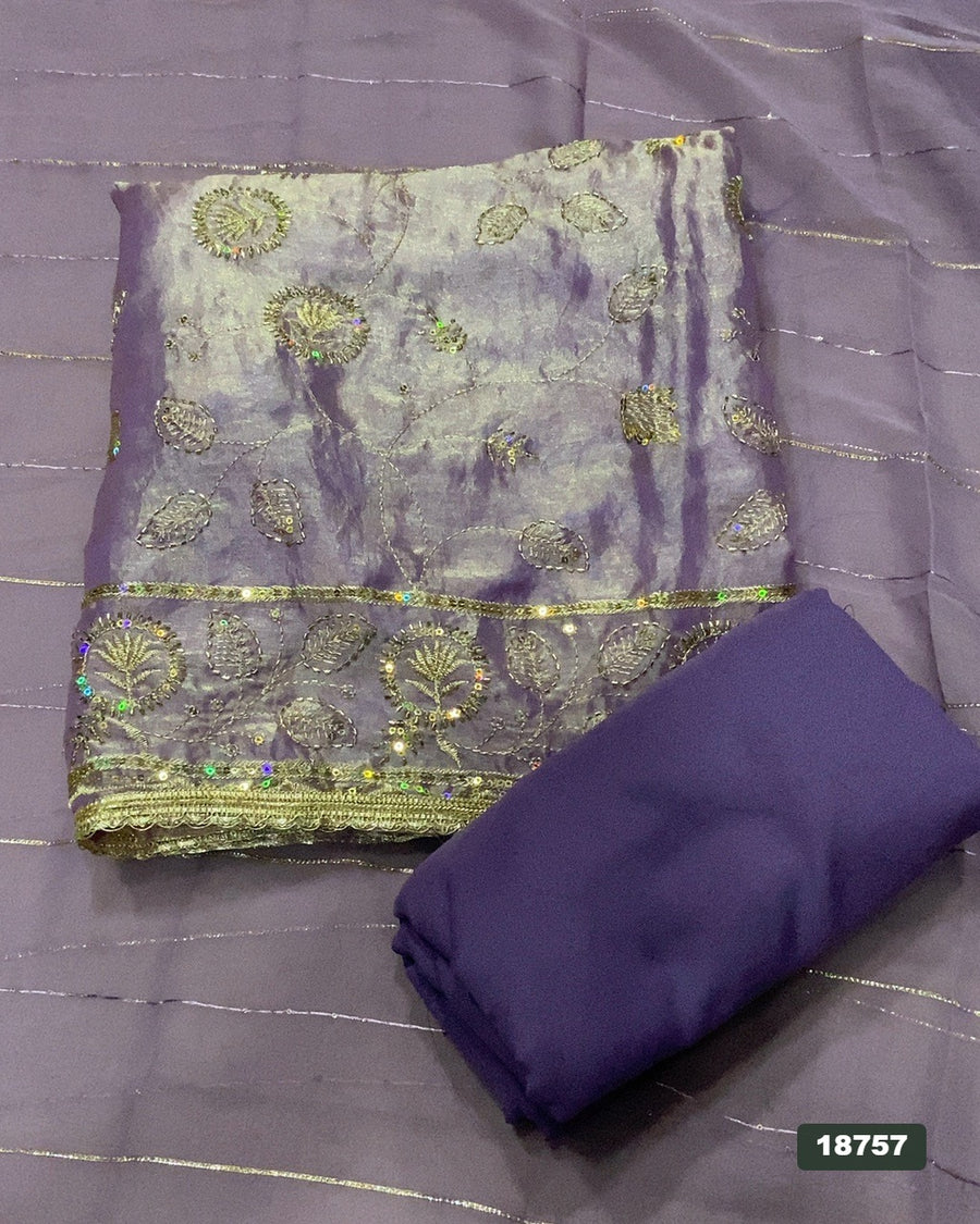 Silk Embroidery Suit Set