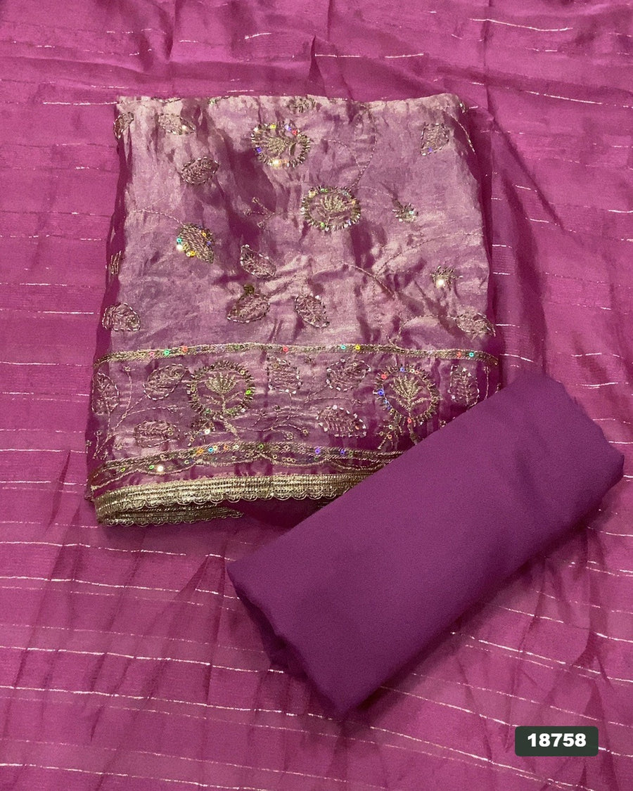 Silk Embroidery Suit Set