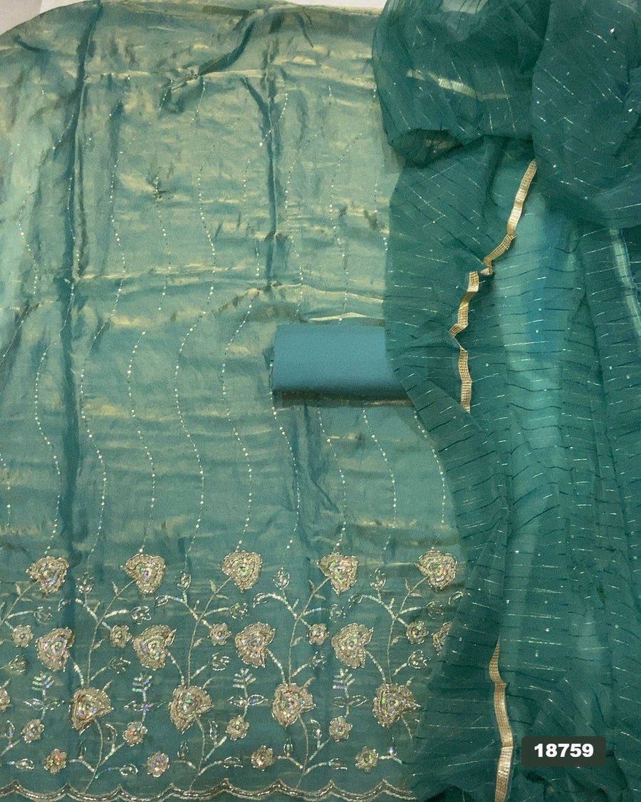 Silk Embroidery Suit Set