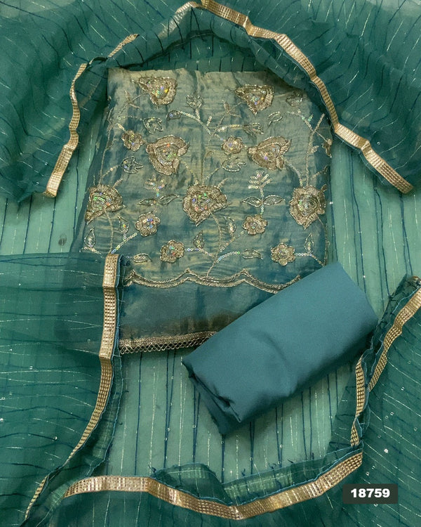 Silk Embroidery Suit Set