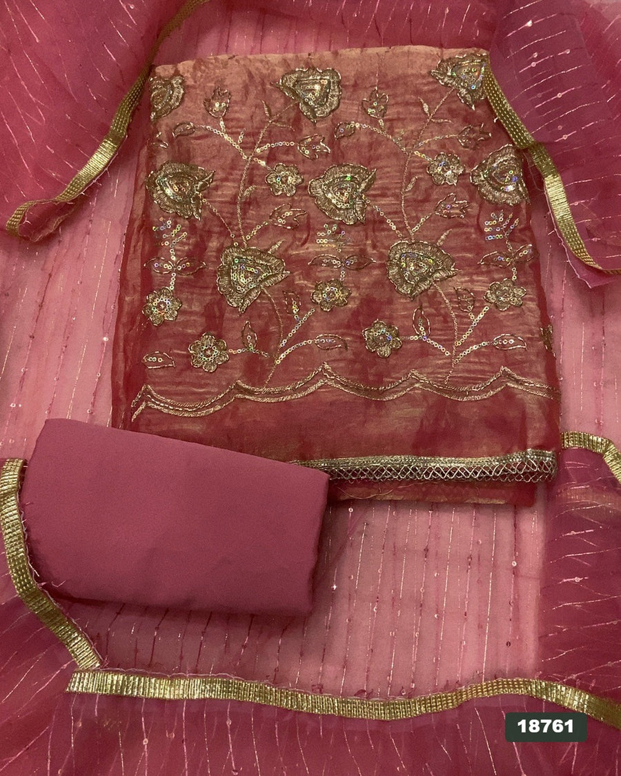 Silk Embroidery Suit Set