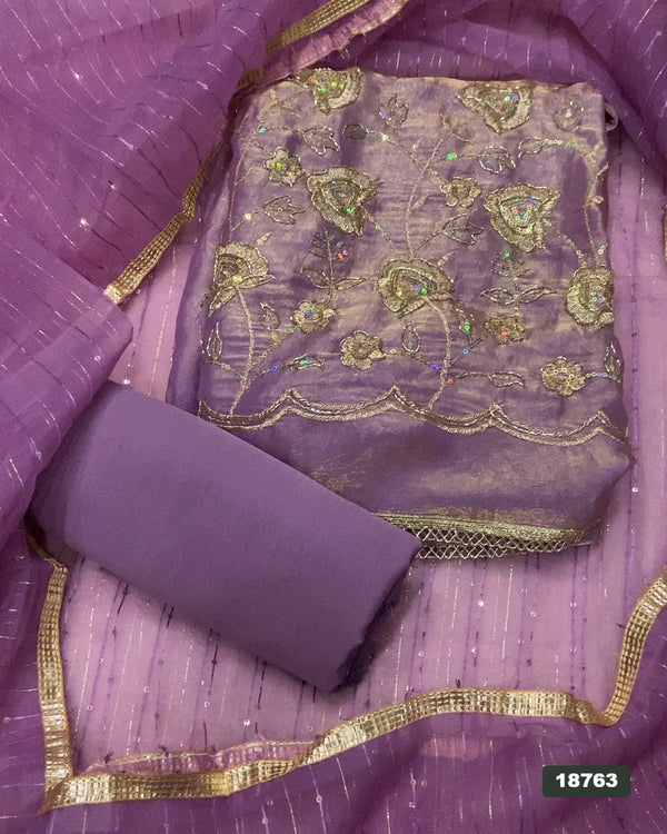 Silk Embroidery Suit Set