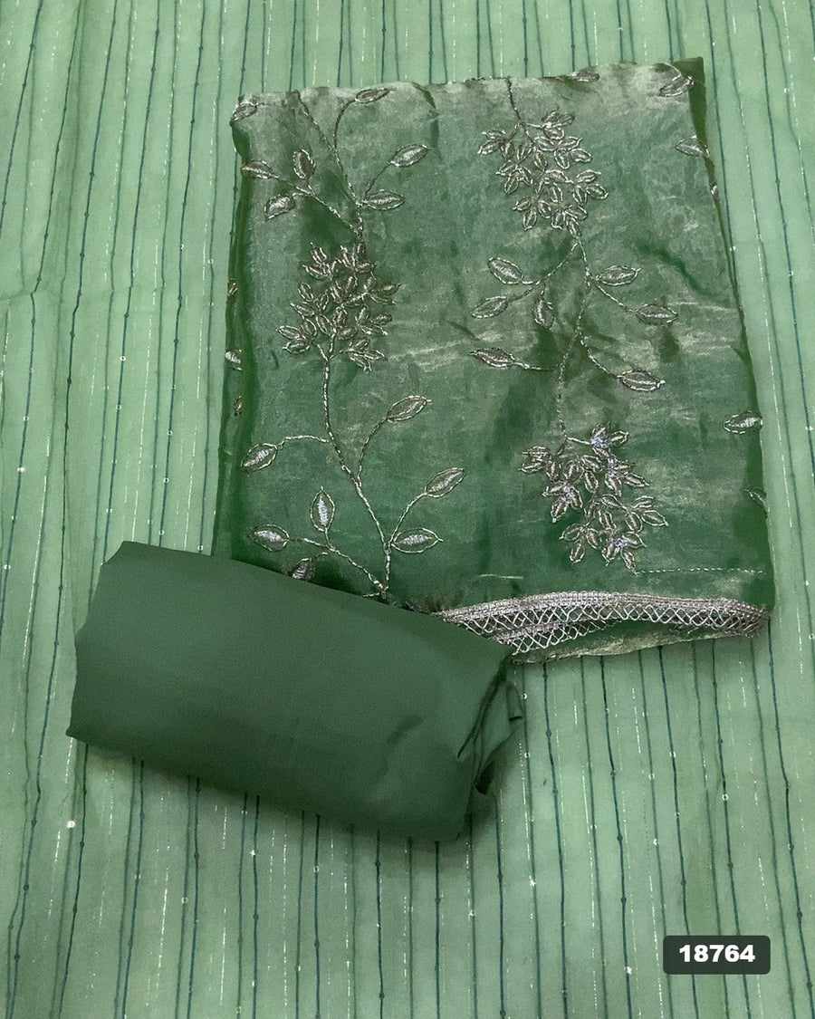 Silk Embroidery Suit Set