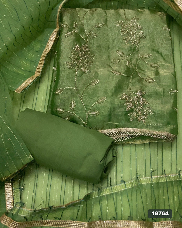 Silk Embroidery Suit Set