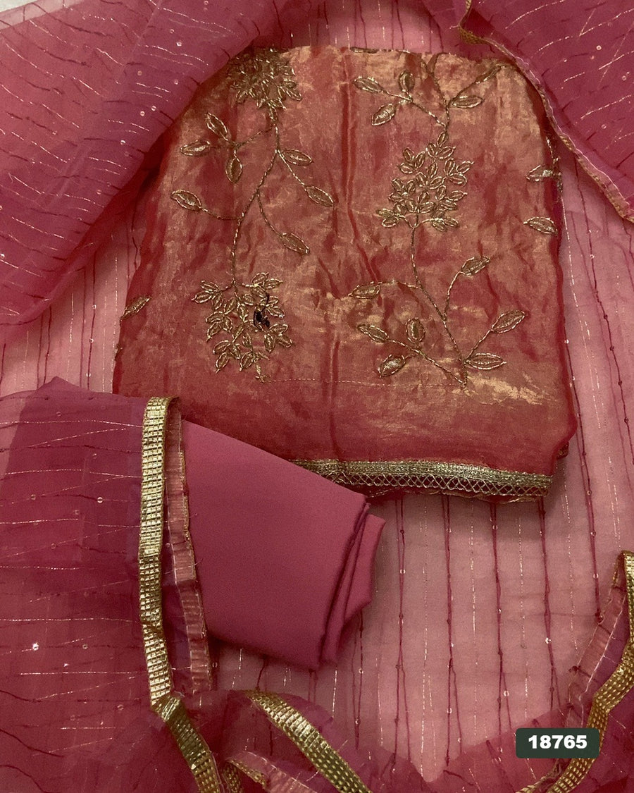 Silk Embroidery Suit Set