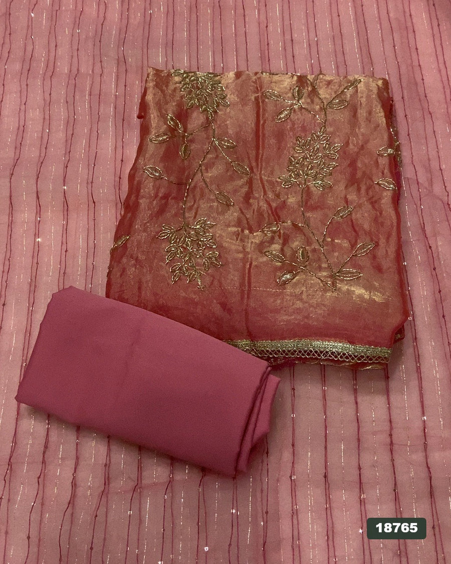 Silk Embroidery Suit Set