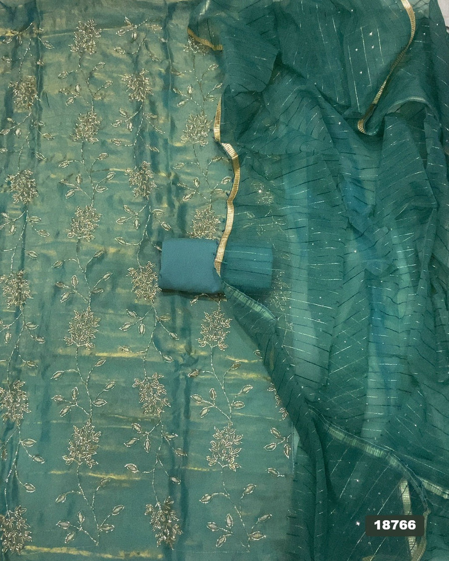 Silk Embroidery Suit Set
