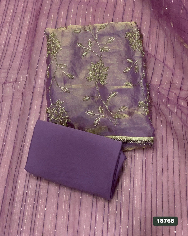 Silk Embroidery Suit Set