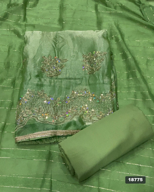 Silk Embroidery Suit Set