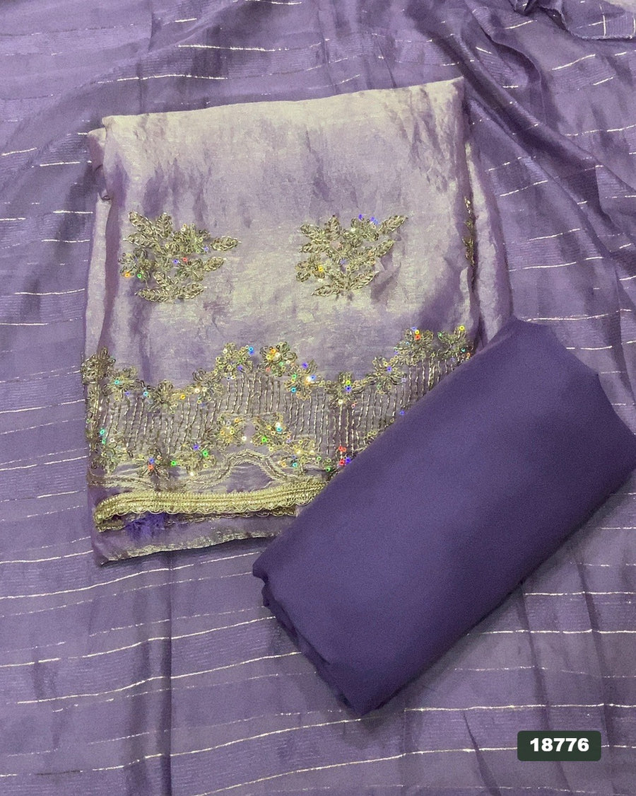 Silk Embroidery Suit Set