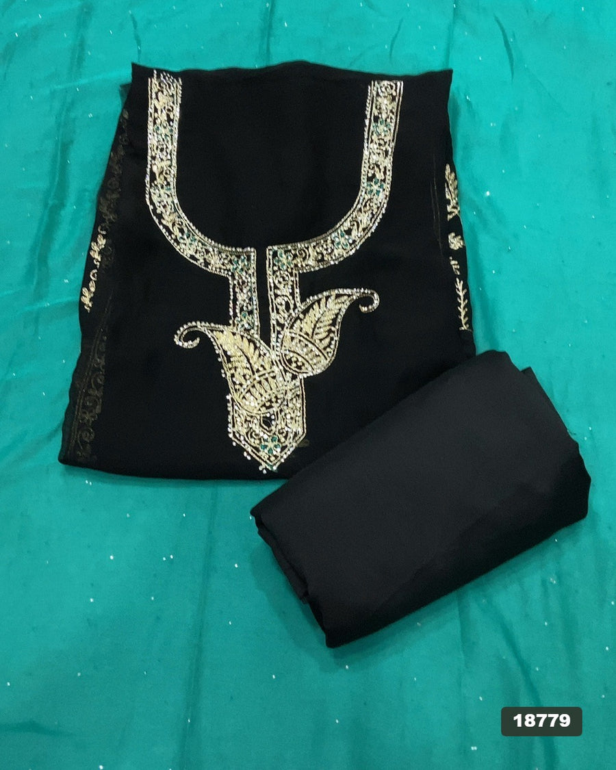 Gorgette Silk Embroidery Suit Set