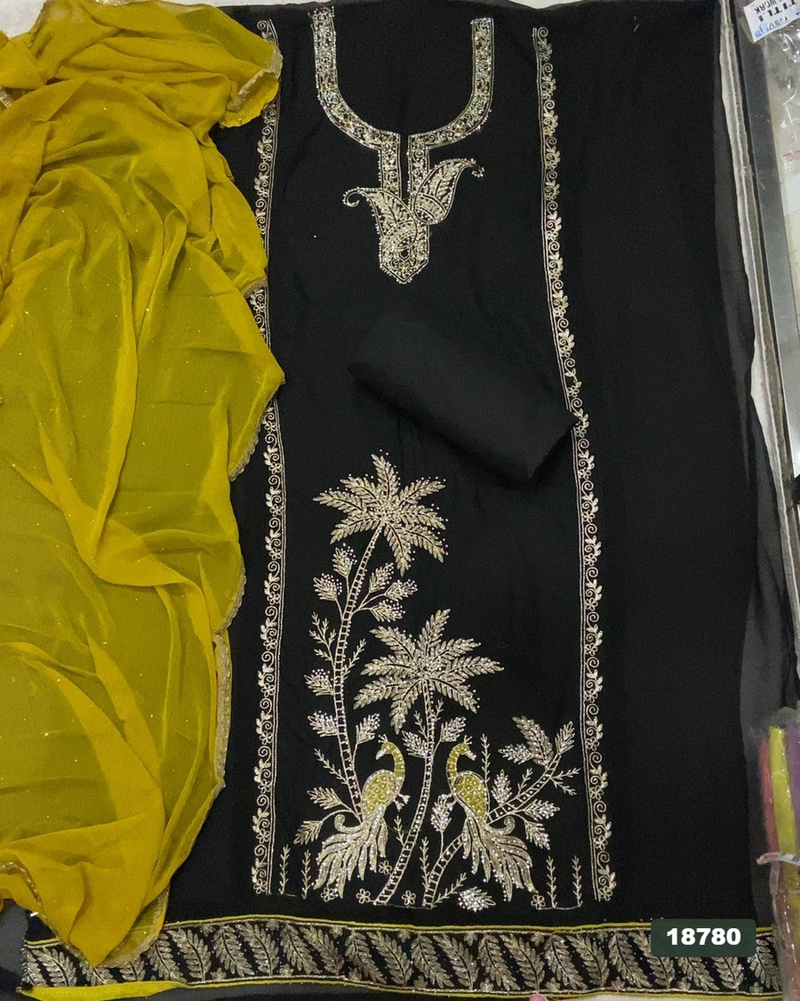 Gorgette Silk Embroidery Suit Set