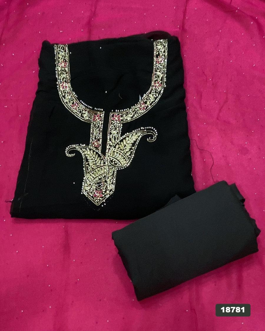 Gorgette Silk Embroidery Suit Set