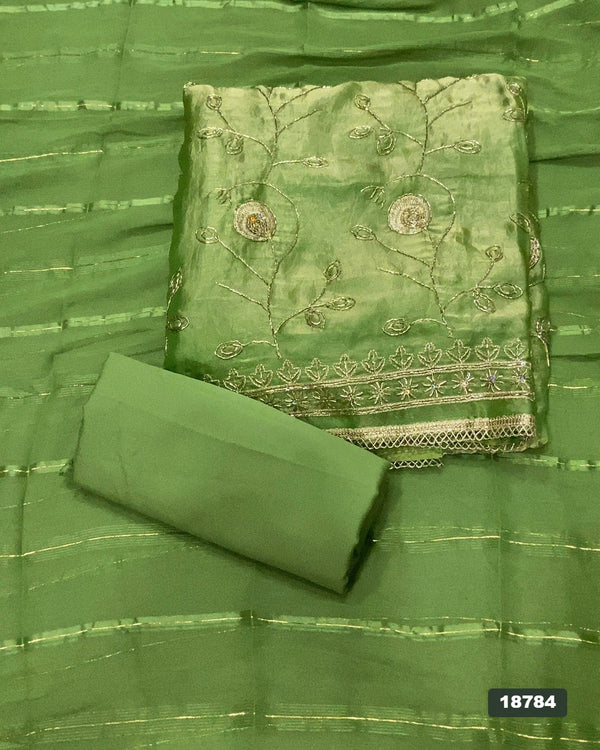 Silk Embroidery Suit Set