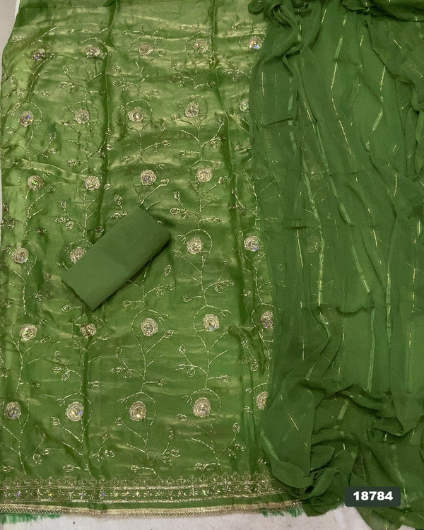 Silk Embroidery Suit Set