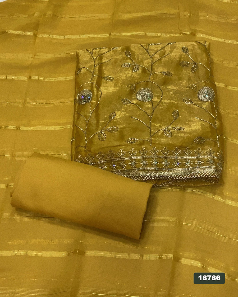 Silk Embroidery Suit Set