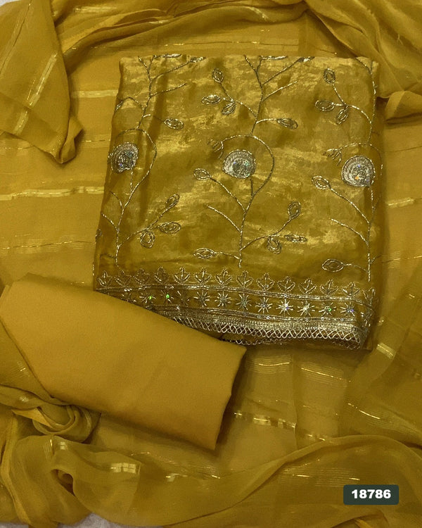 Silk Embroidery Suit Set
