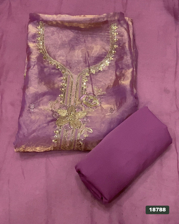 Silk Embroidery Suit Set