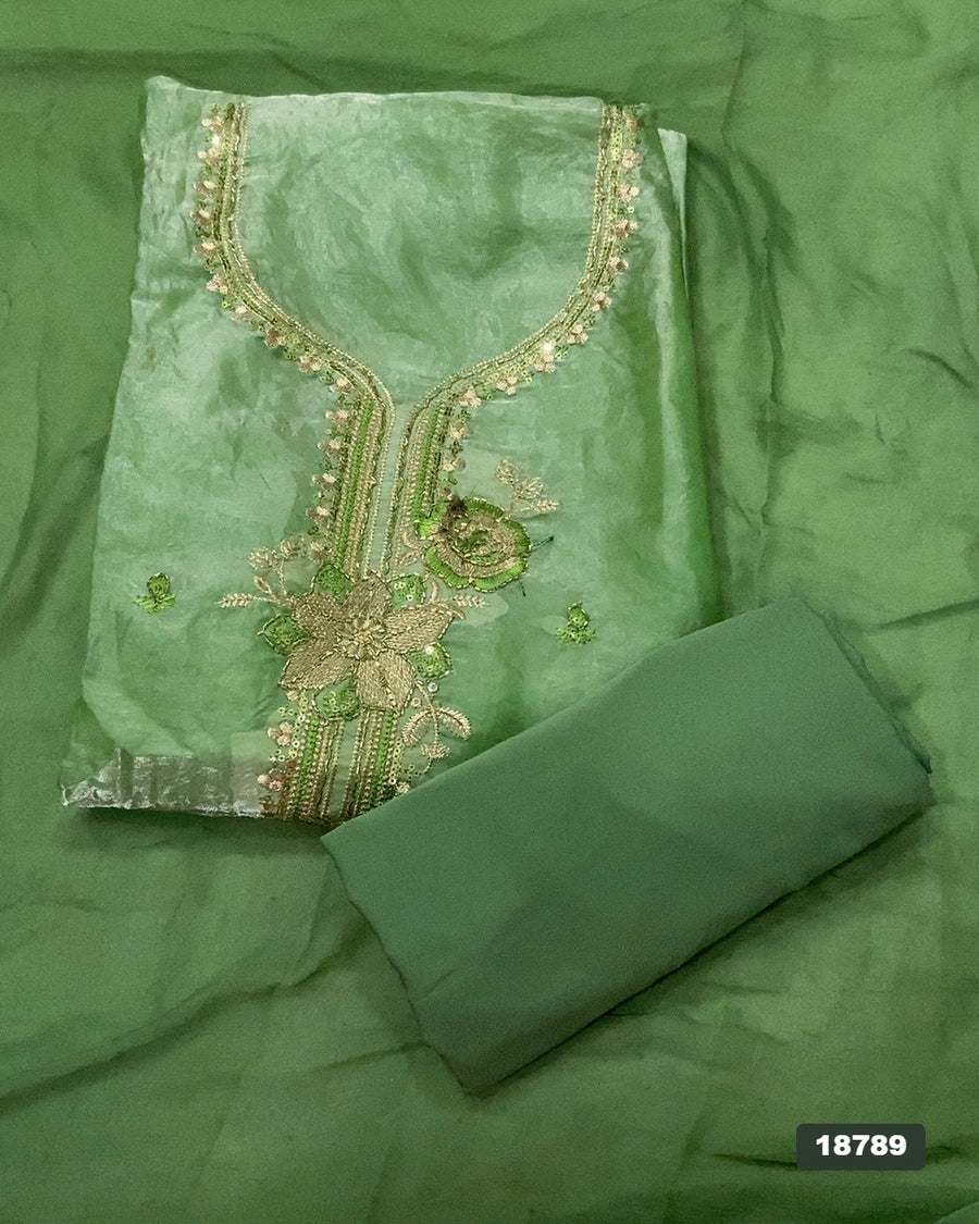 Silk Embroidery Suit Set