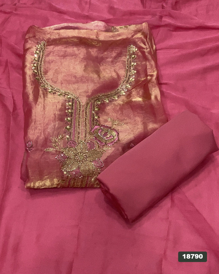 Silk Embroidery Suit Set
