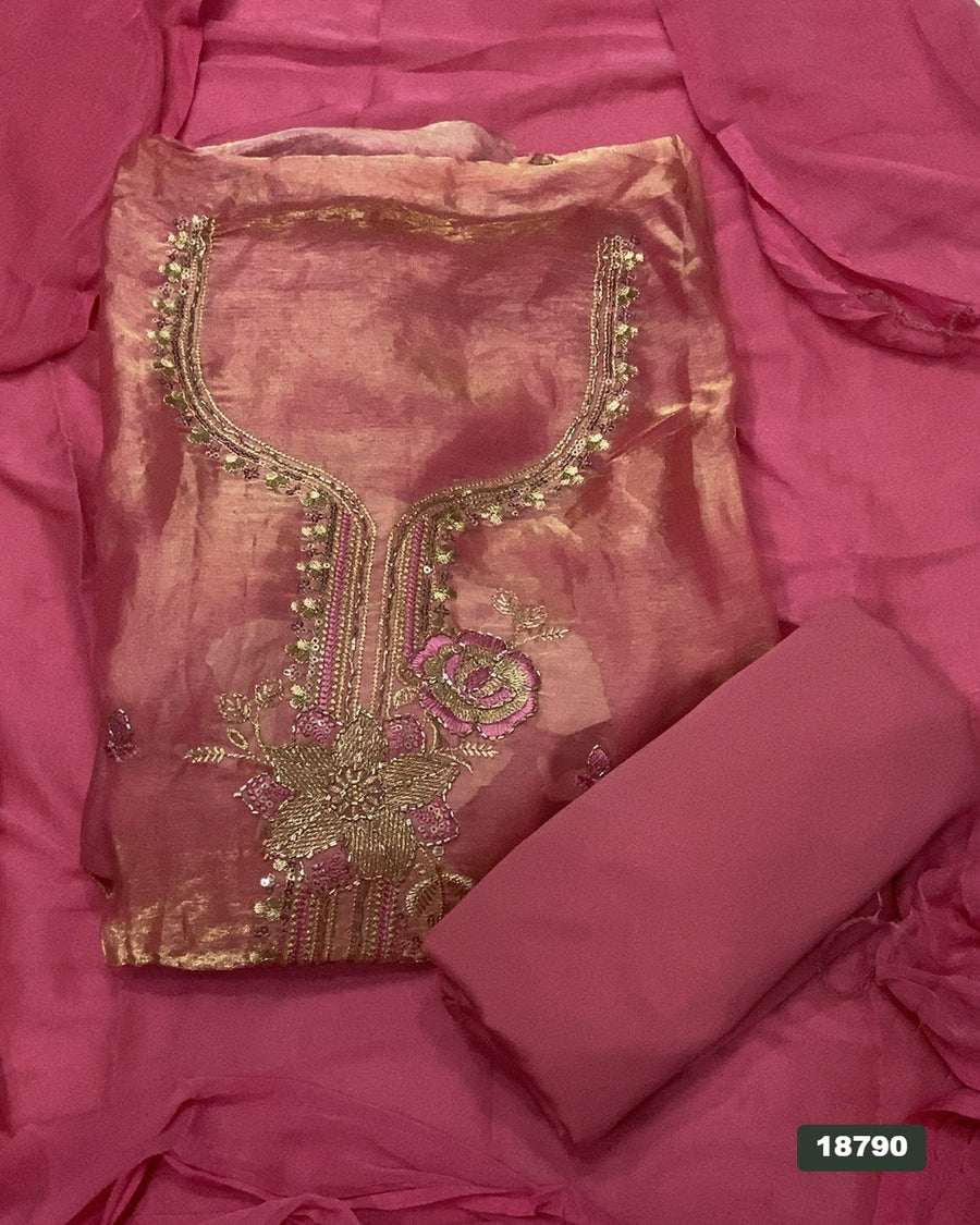 Silk Embroidery Suit Set