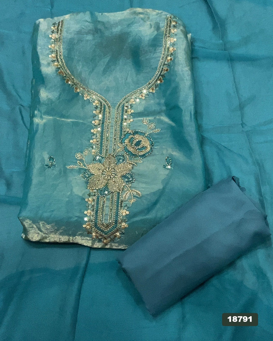 Silk Embroidery Suit Set