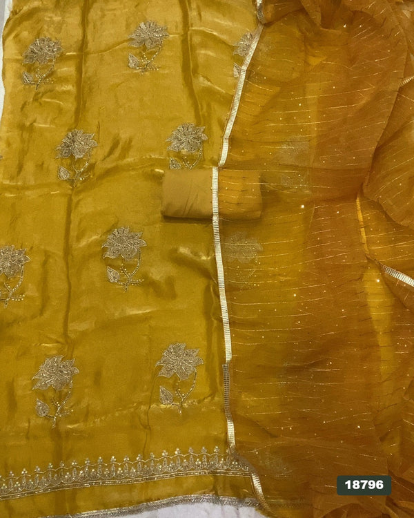 Silk Embroidery Suit Set