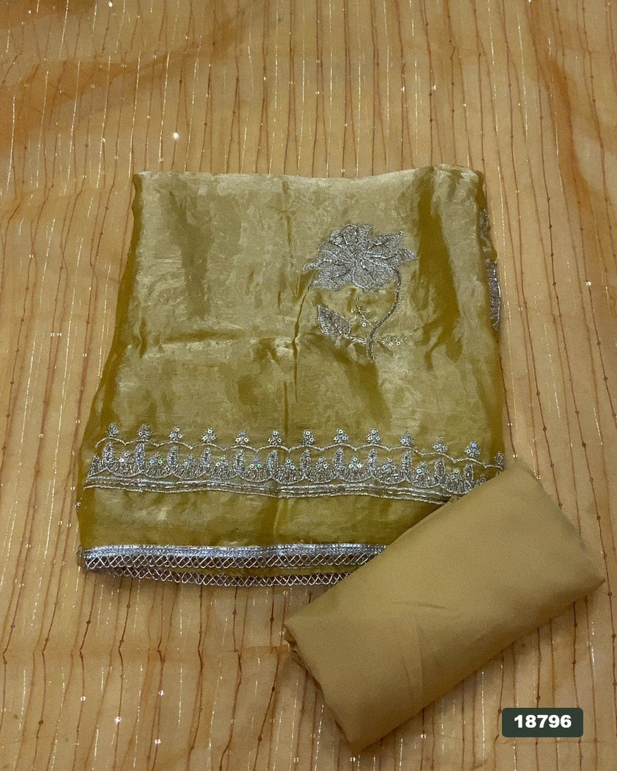 Silk Embroidery Suit Set