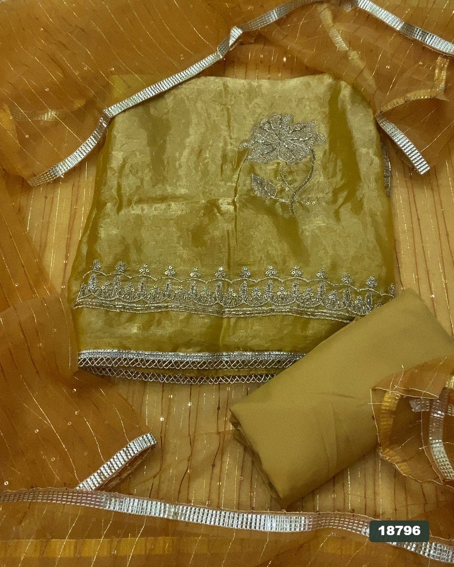 Silk Embroidery Suit Set