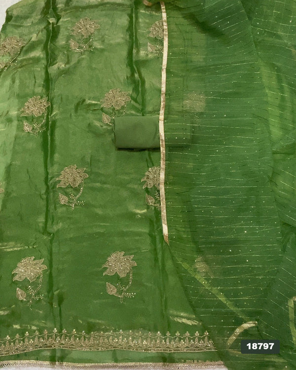 Silk Embroidery Suit Set