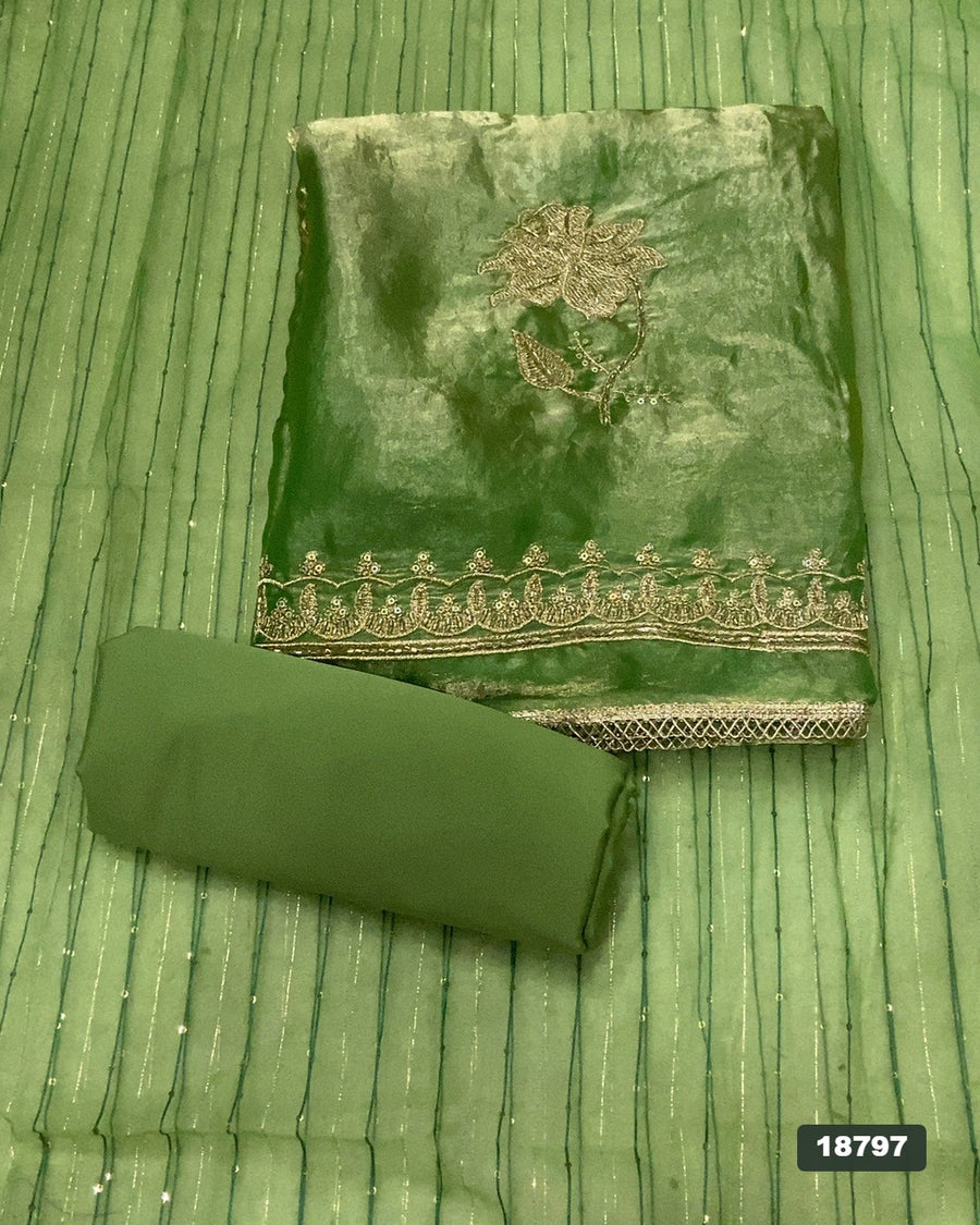 Silk Embroidery Suit Set
