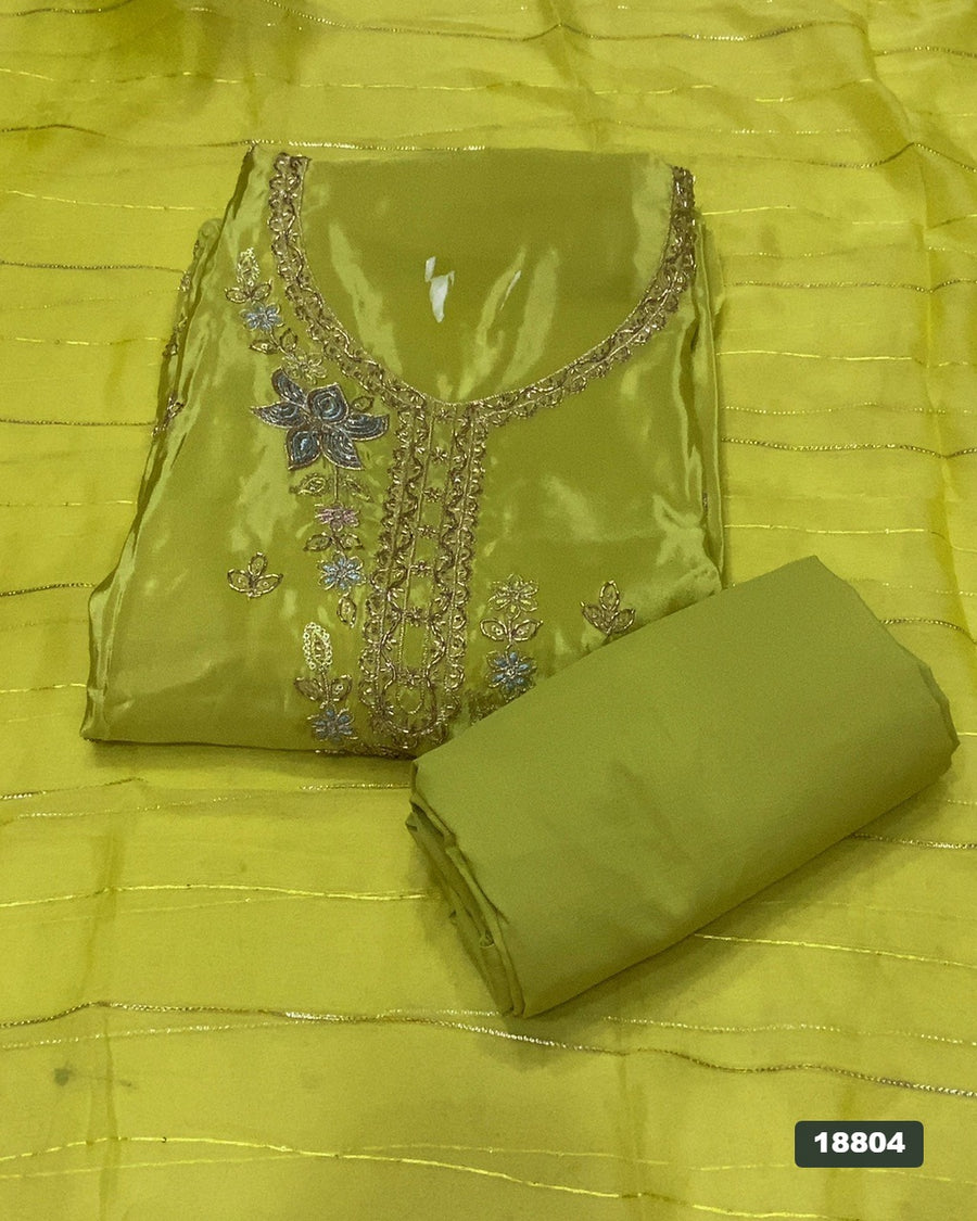 Silk Embroidery Suit Set