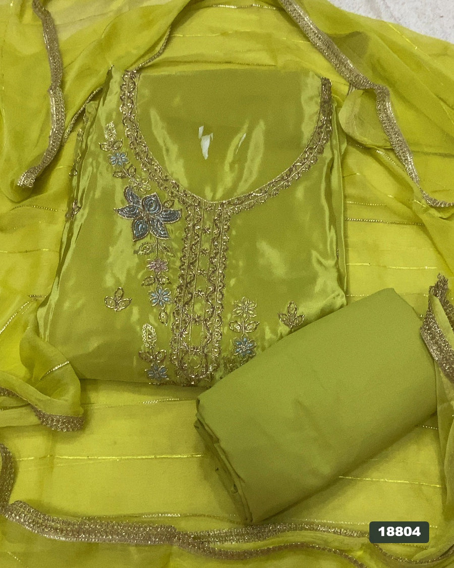 Silk Embroidery Suit Set