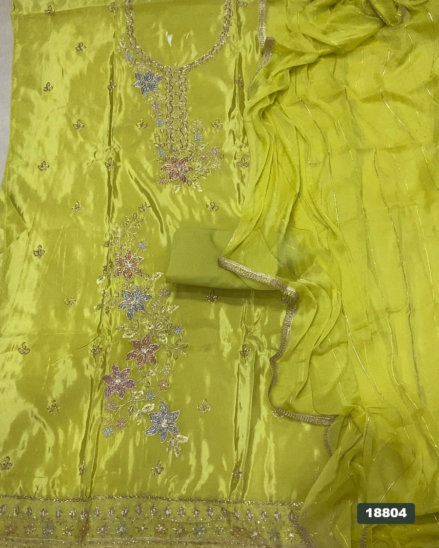 Silk Embroidery Suit Set