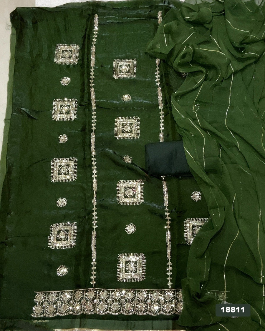 Silk Embroidery Suit Set