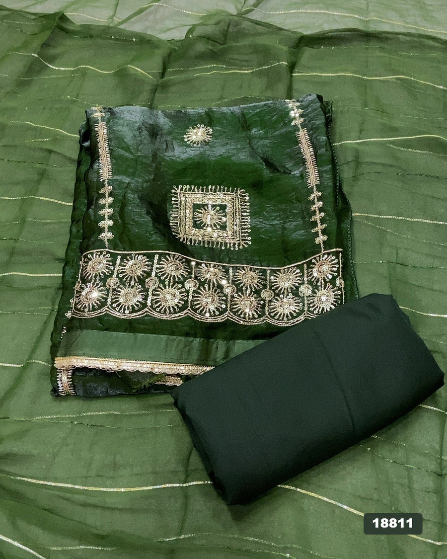 Silk Embroidery Suit Set