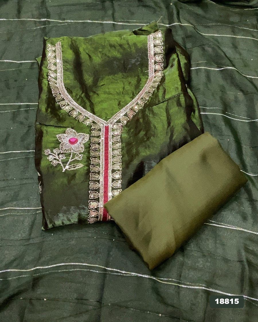 Silk Embroidery Suit Set