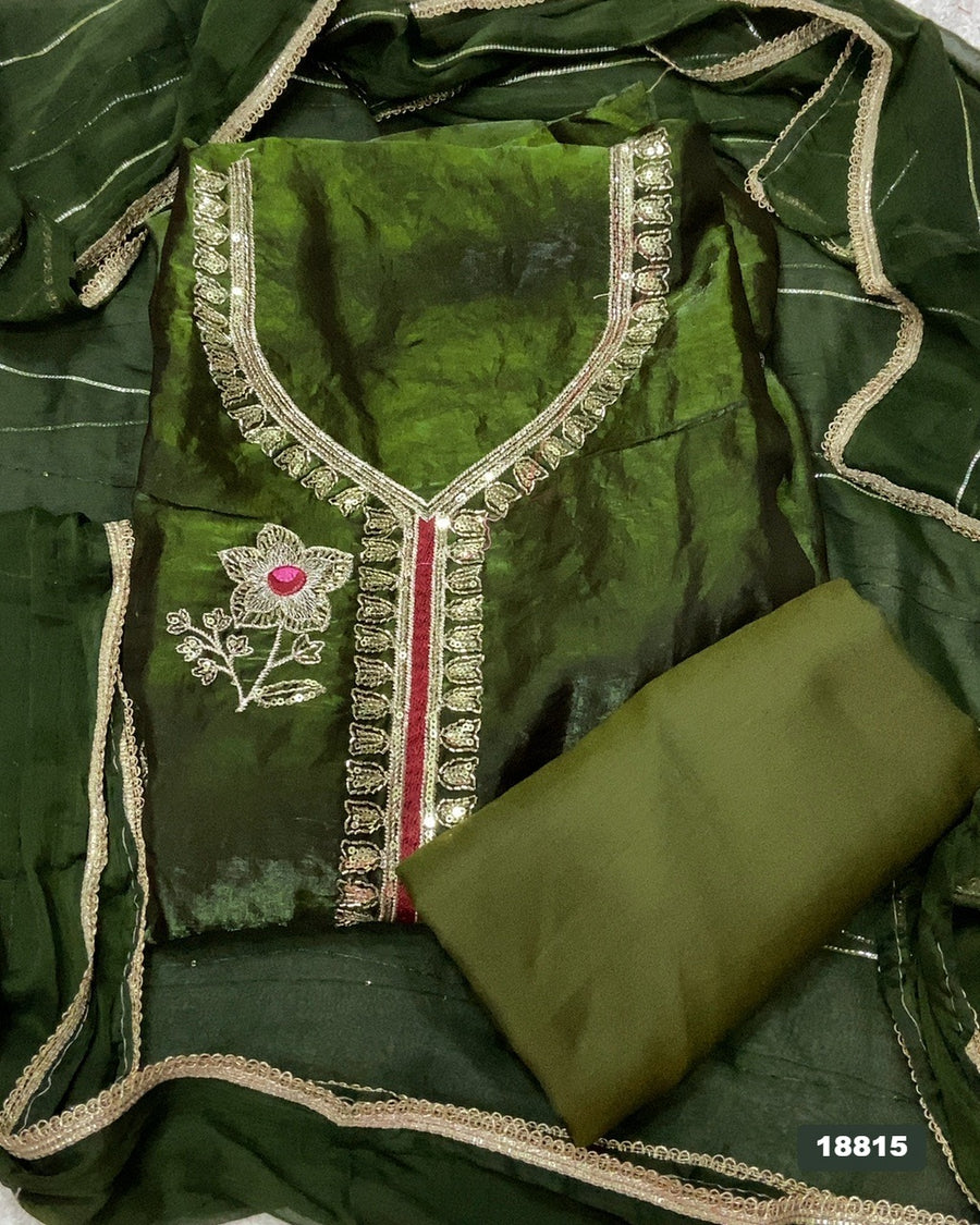 Silk Embroidery Suit Set
