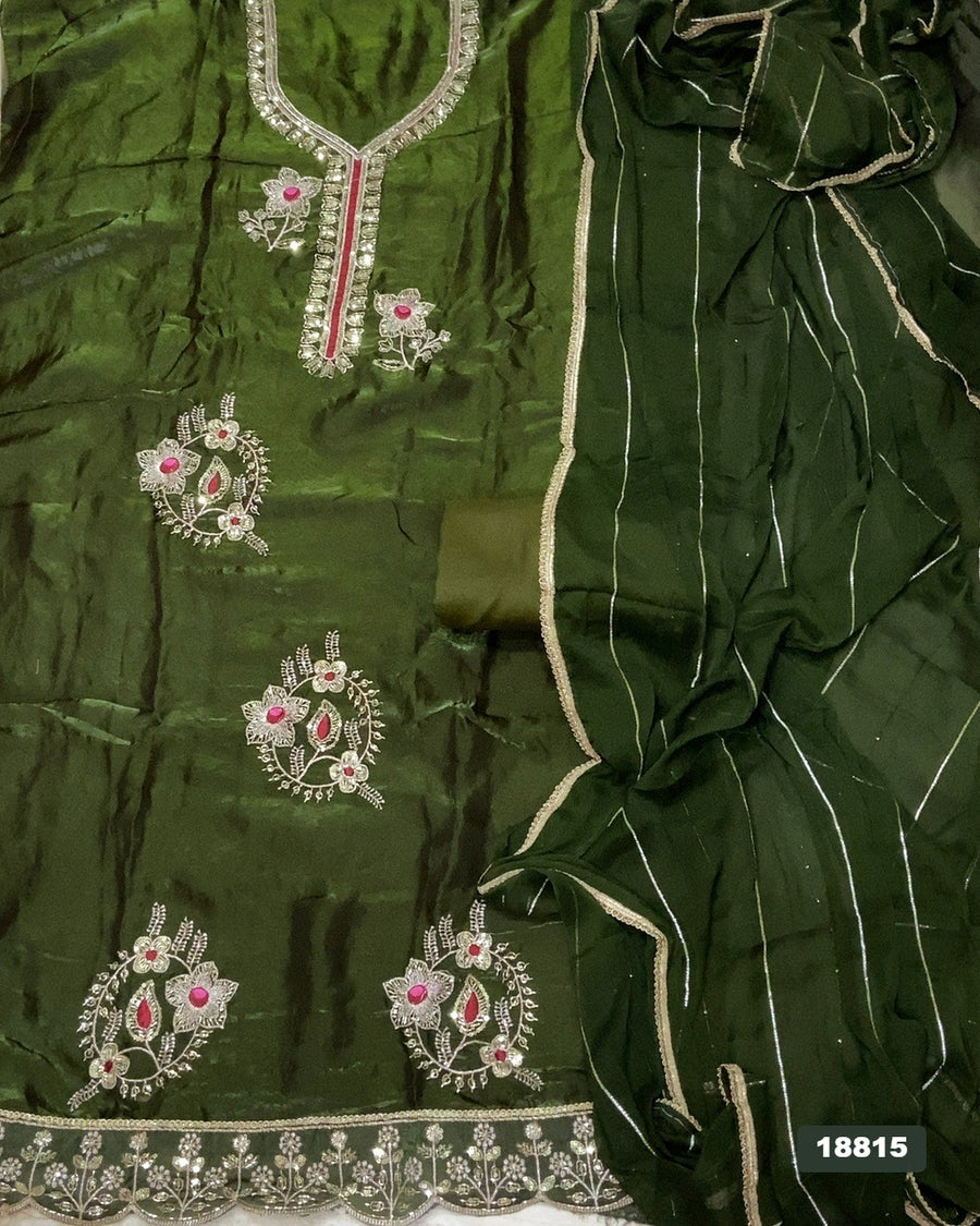 Silk Embroidery Suit Set