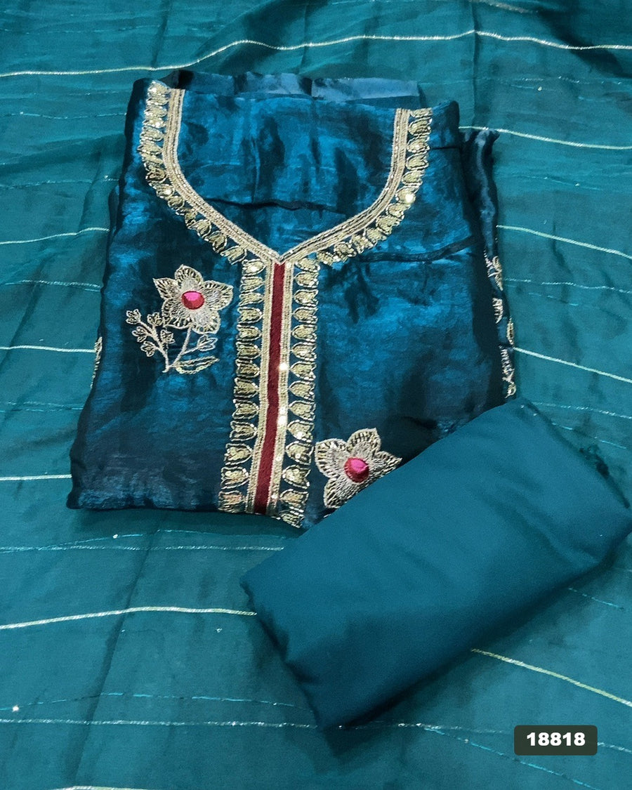 Silk Embroidery Suit Set