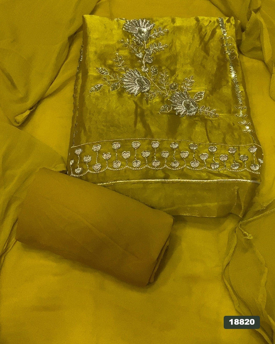 Silk Embroidery Suit Set