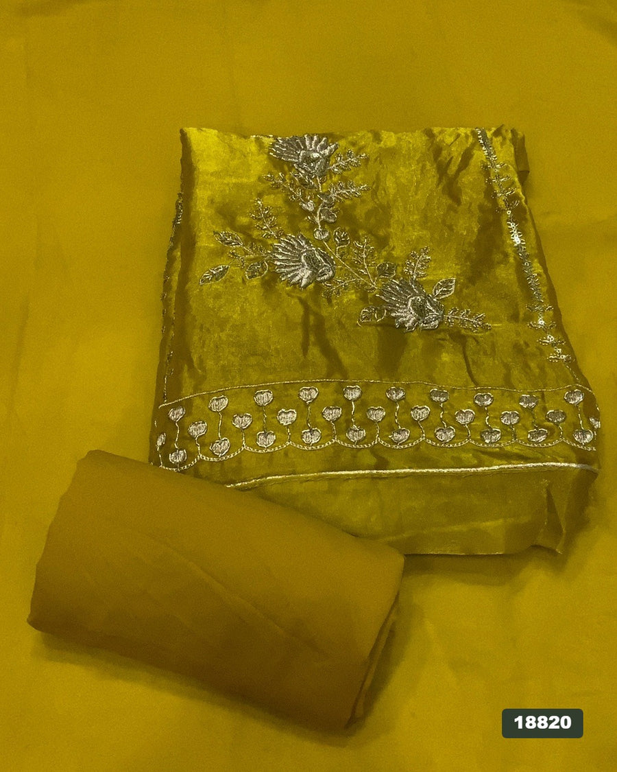 Silk Embroidery Suit Set