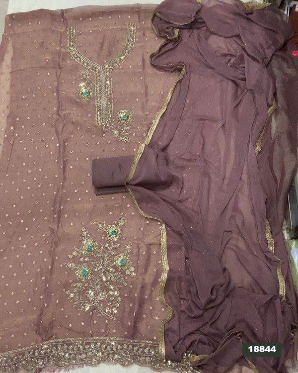 Silk Embroidery Suit Set