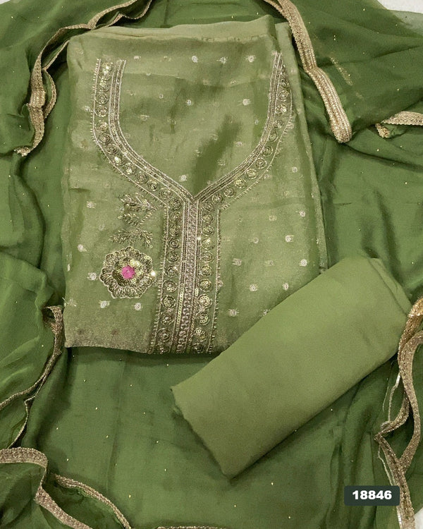 Silk Embroidery Suit Set