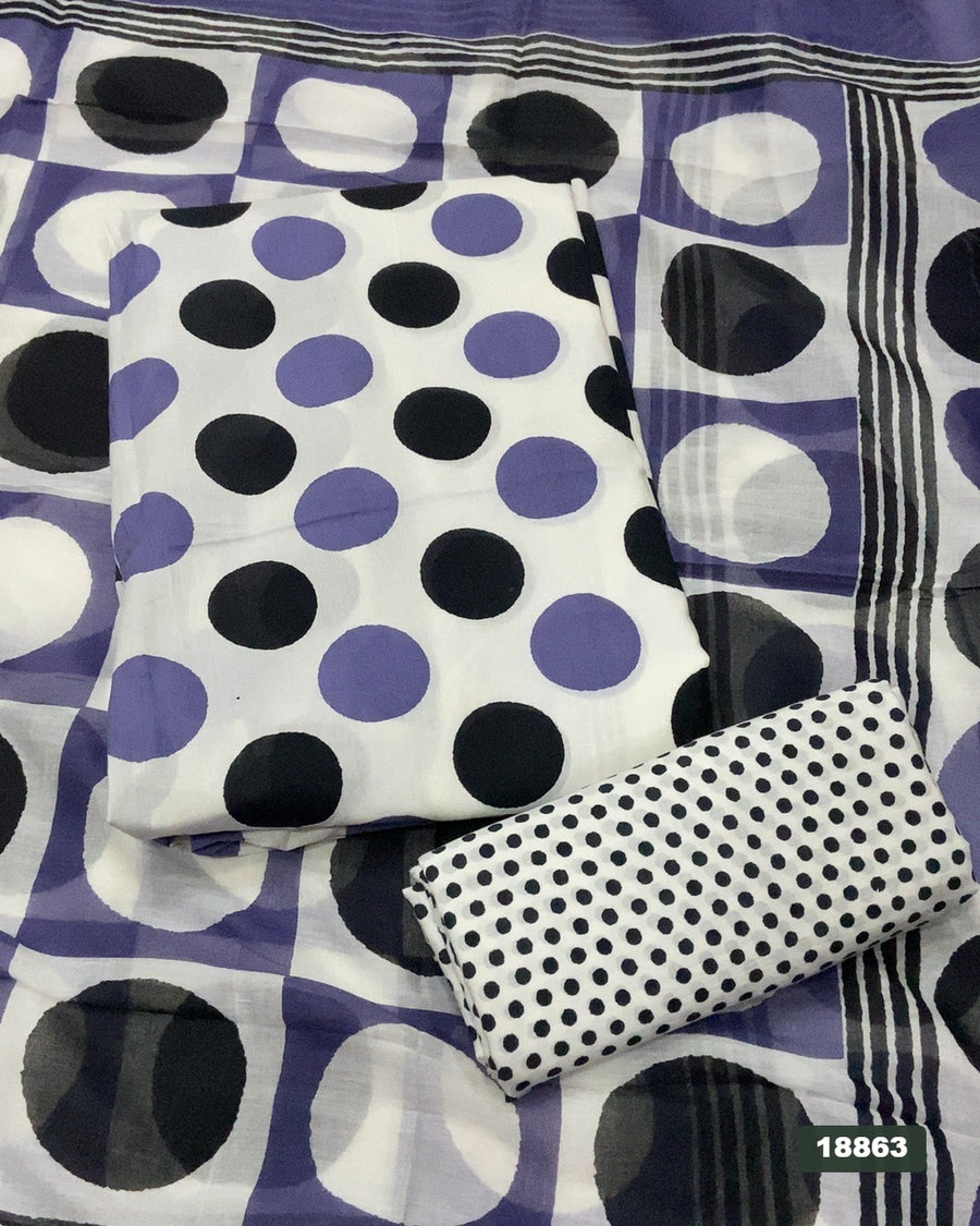 Celestial Pure Cotton Print Suit Set (Luxury Feel)
