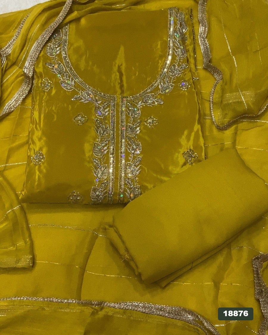 Silk Embroidery Suit Set