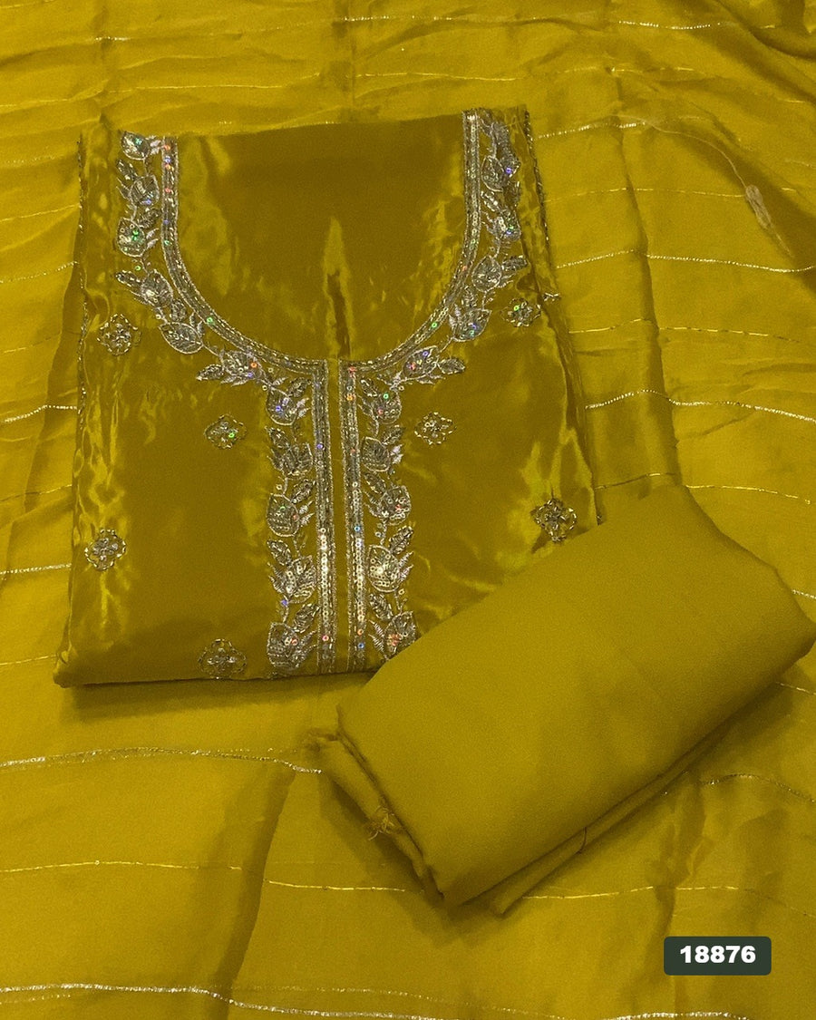 Silk Embroidery Suit Set