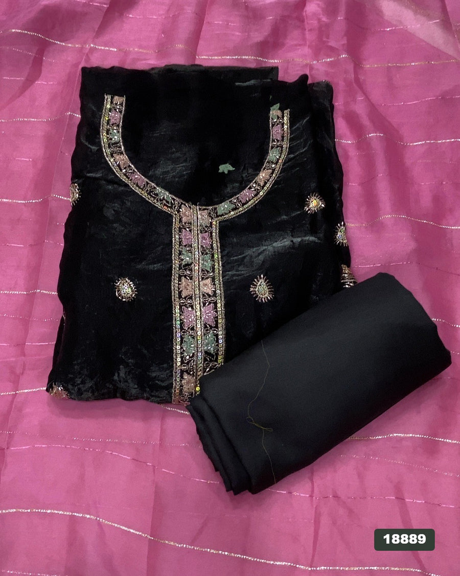 Silk Embroidery Suit Set