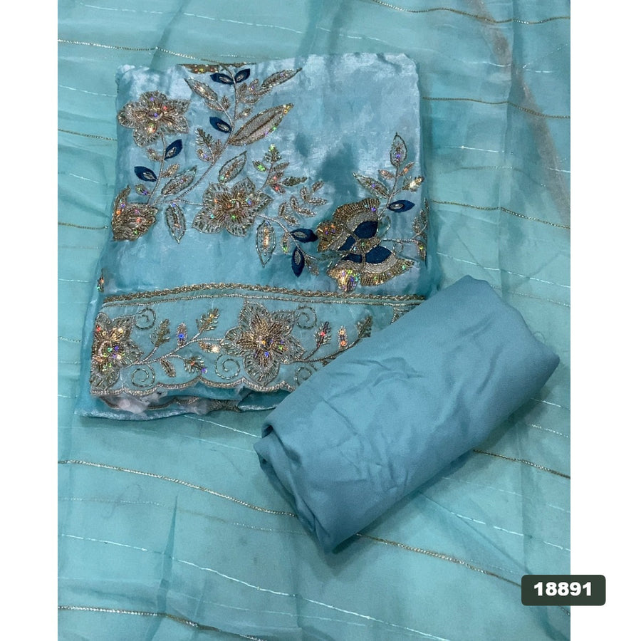 Silk Embroidery Suit Set