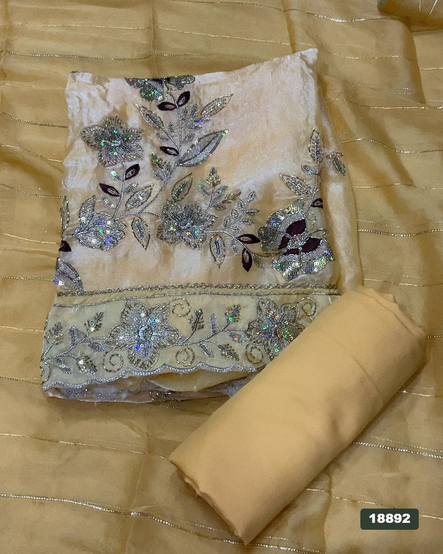Silk Embroidery Suit Set
